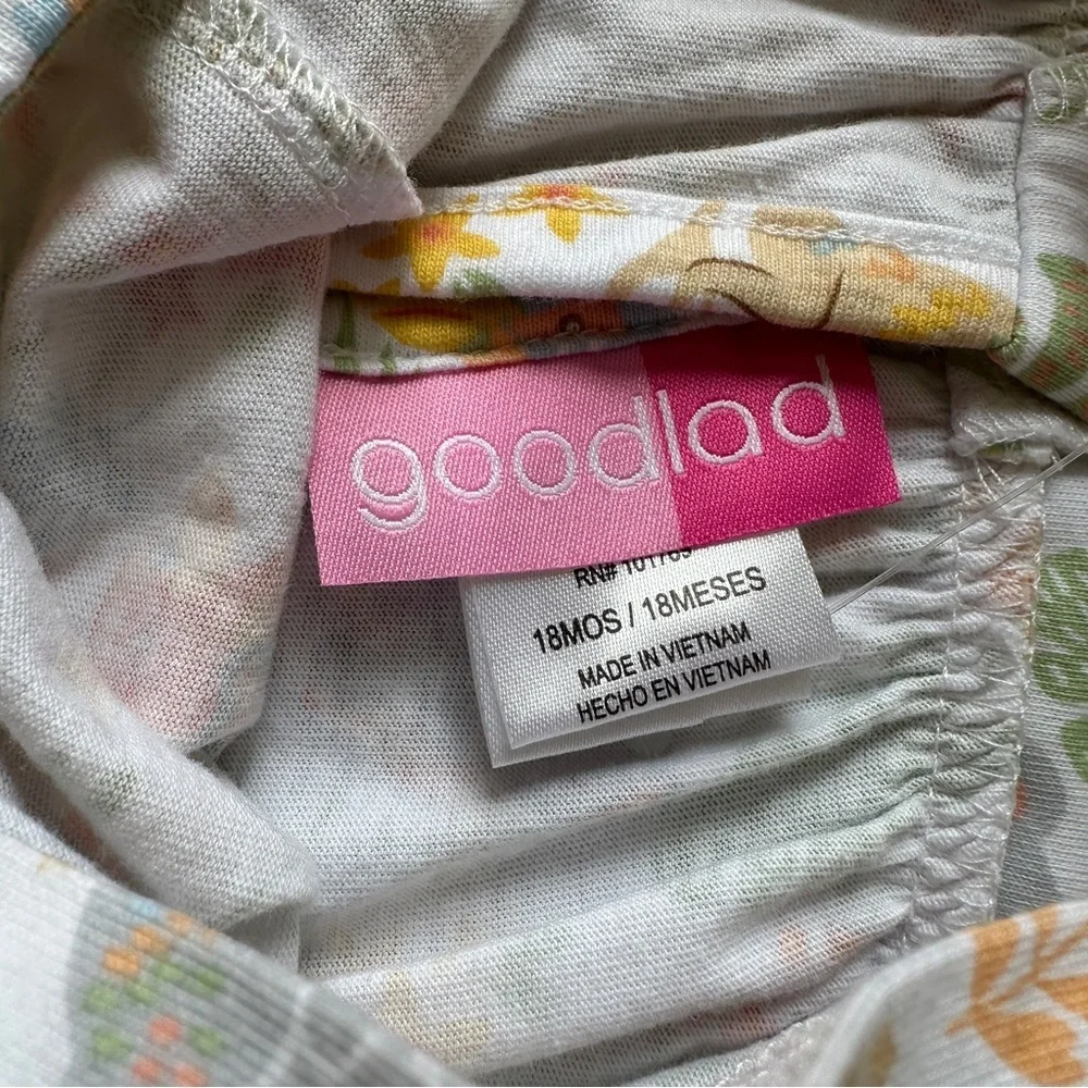 NWOT Goodlad Baby Girl Romper, Tropical Animals, 18 Months